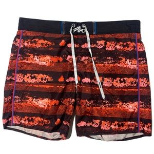 Diesel Swimwear Red Acid Dye Board Short Size US L